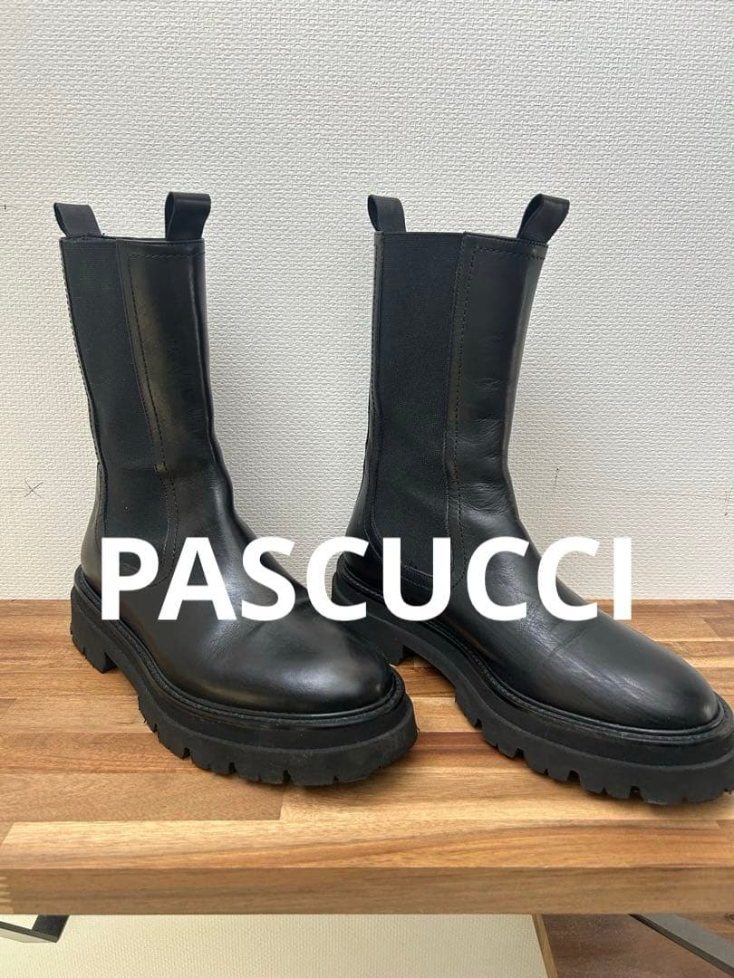 PASCUCCI IENA 別注 チェルシーブーツ サイドゴア イタリアンレザー