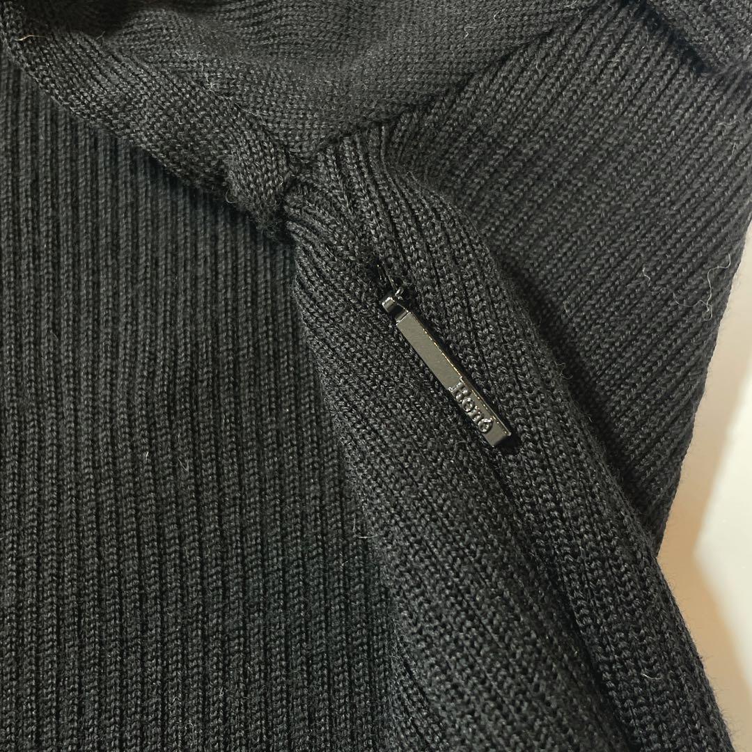 極美品✨ ルネ カシミヤ混 リブニット フレア ドッキングワンピース S