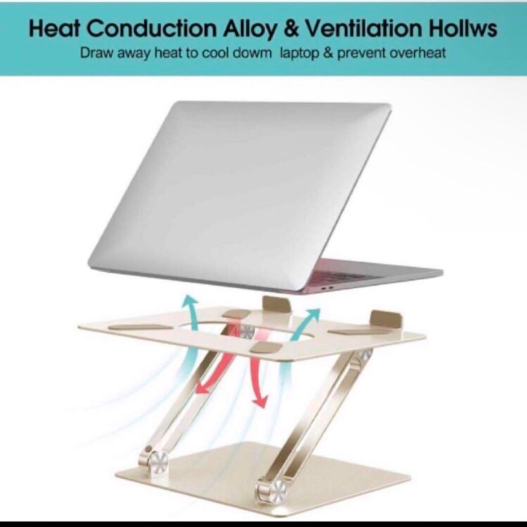 ノートパソコンスタンド 調節可能なマルチアングルスタンド 熱通気口付き
