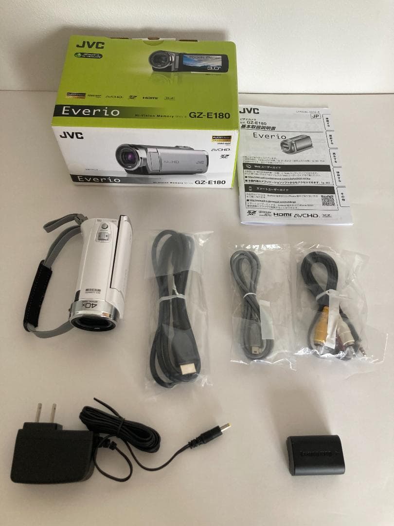 未使用 美品 JVC ビクター エブリオ ビデオカメラ GZ-E180-W 2026年最新】GZ-E180の人気アイテム - メルカリ