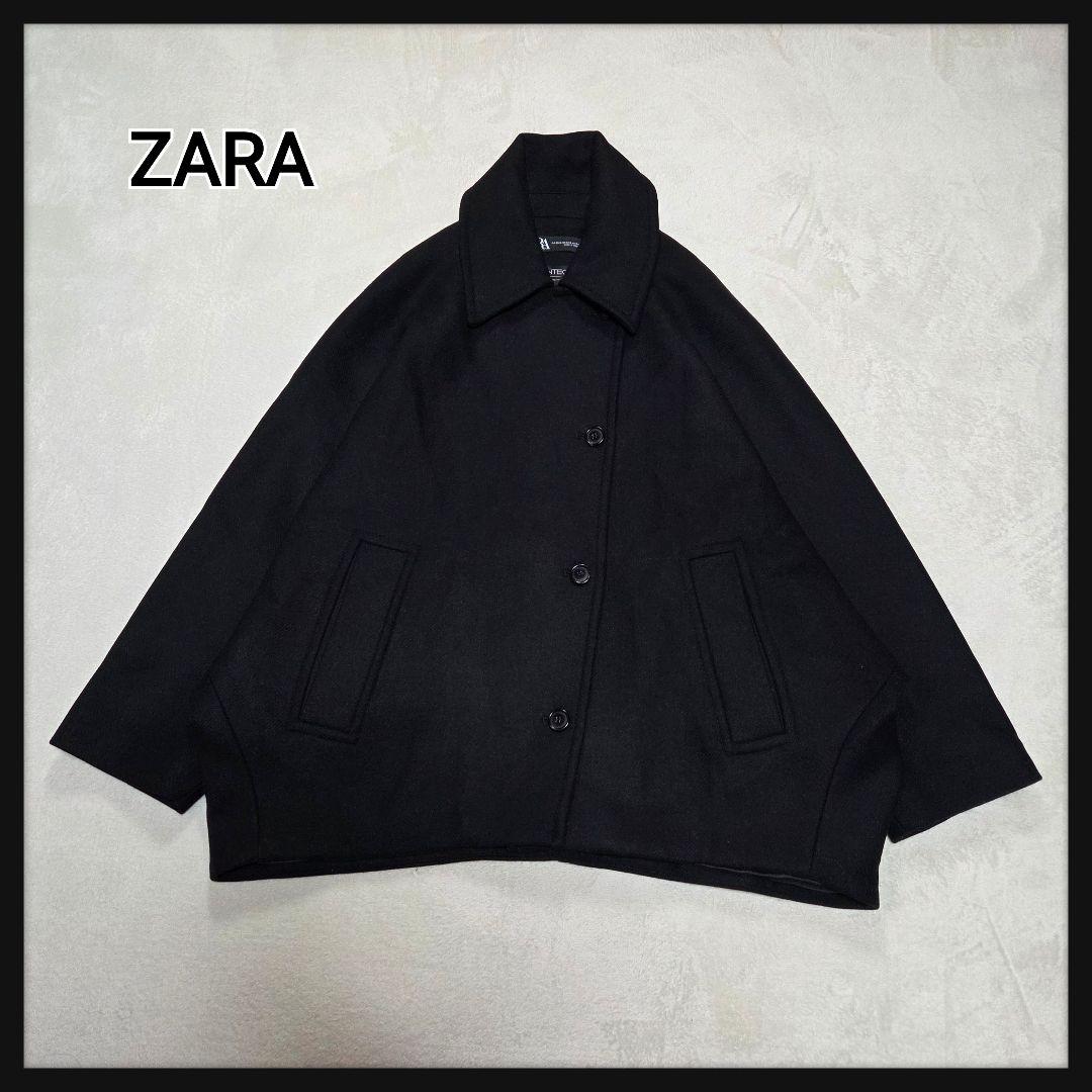 ZARA×MANTECO ウールブレンドオーバーサイズコート Sサイズ ブラック ZARA×MANTECO ウールブレンドオーバーサイズコート Sサイズ ブラック