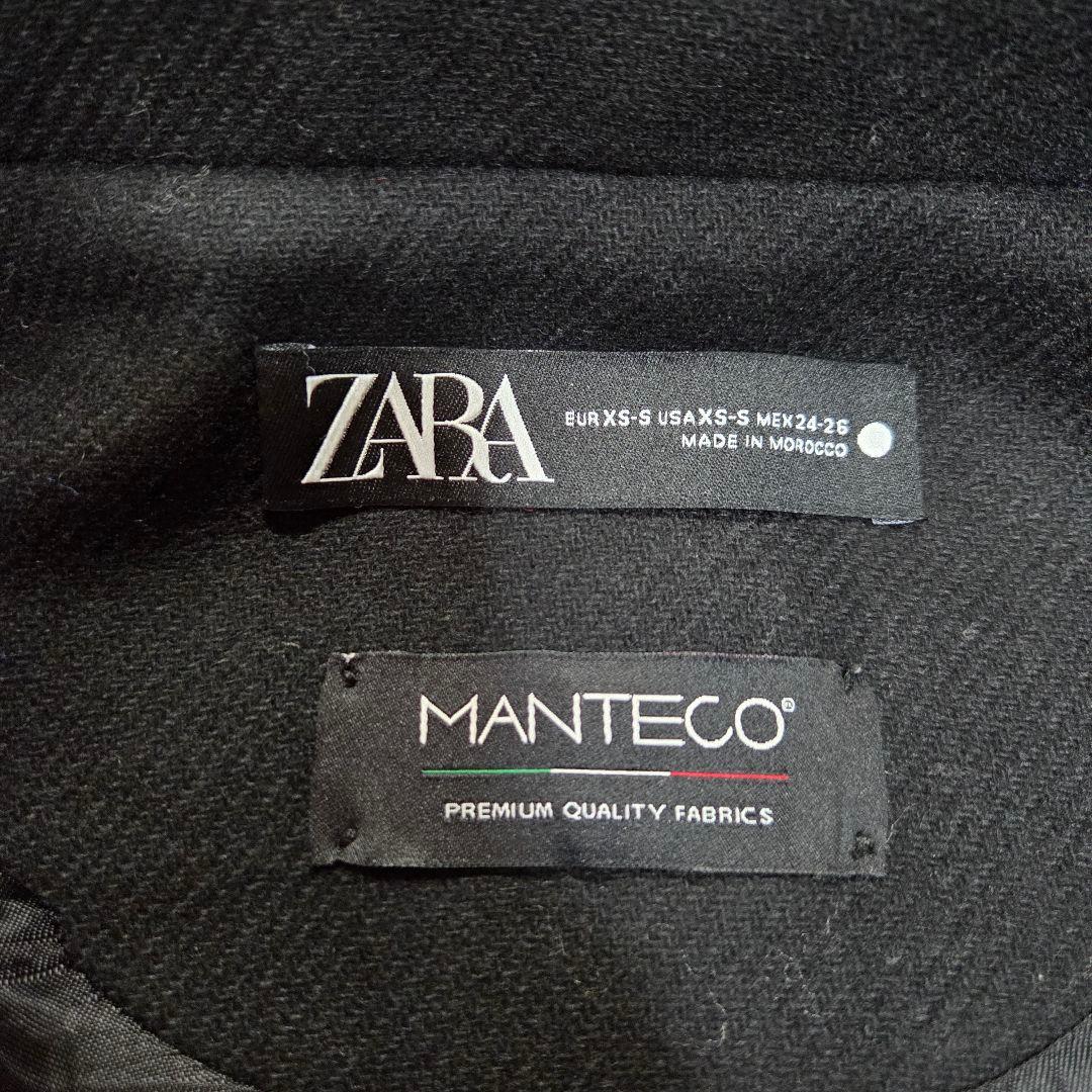 ZARA×MANTECO ウールブレンドオーバーサイズコート Sサイズ ブラック