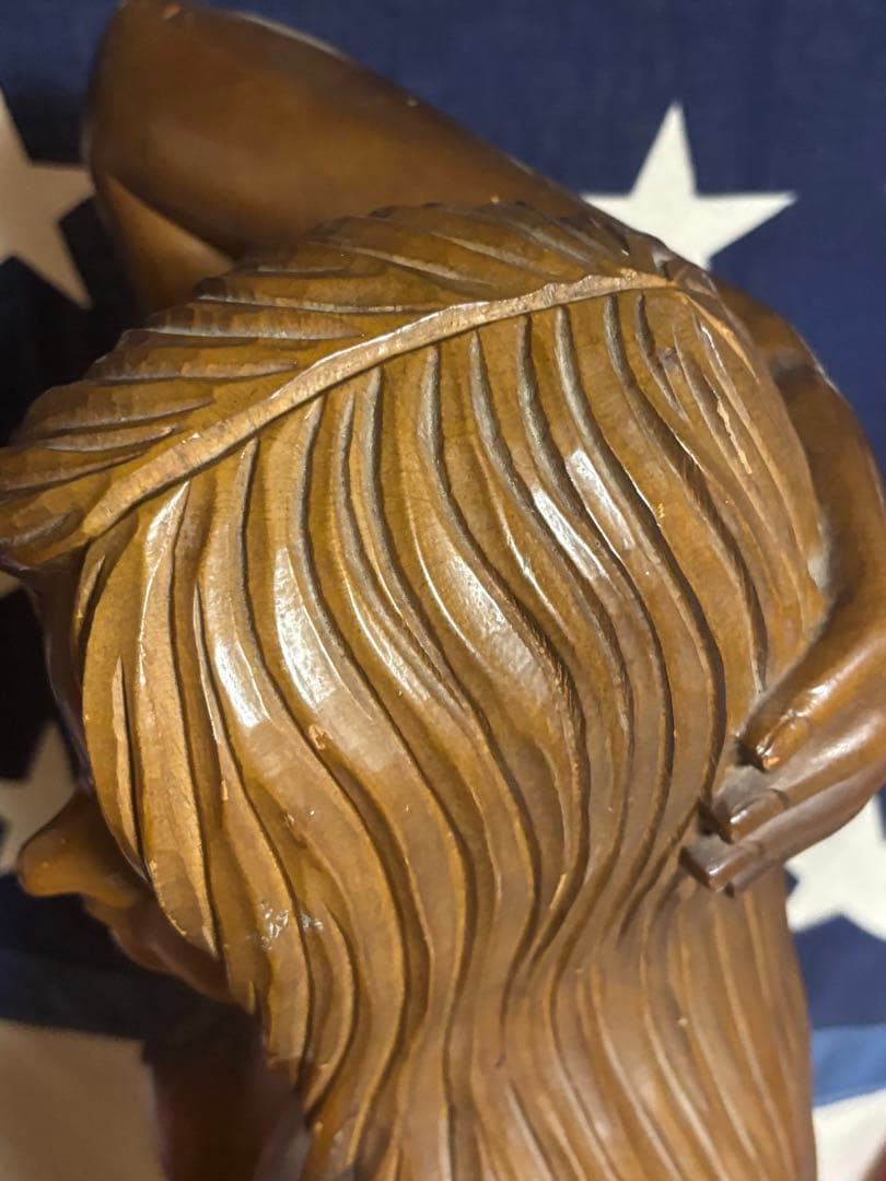 ビンテージ6070s頃等身大木彫りセクシーエロ女体レアは美人はプレイボーイ