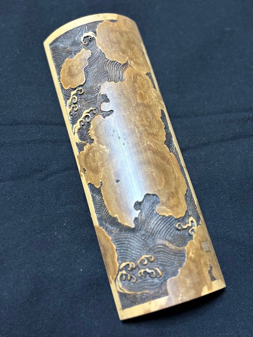 005茶則 煎茶 茶道具 茶合 仙媒 中国茶 日本茶 竹製彫刻