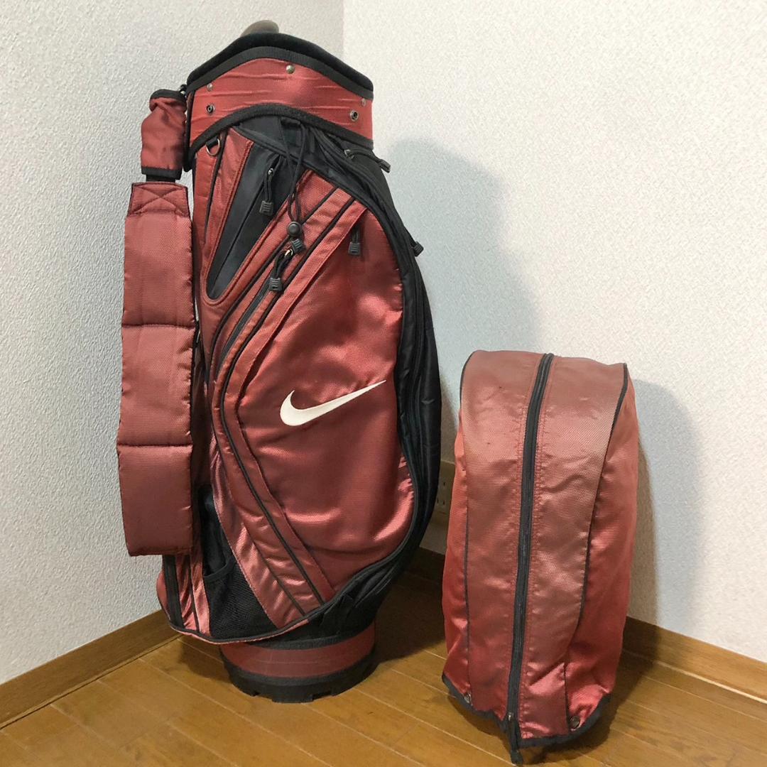希少】 NIKE ナイキ ゴルフ キャディバッグ カート型 6分割 レッド