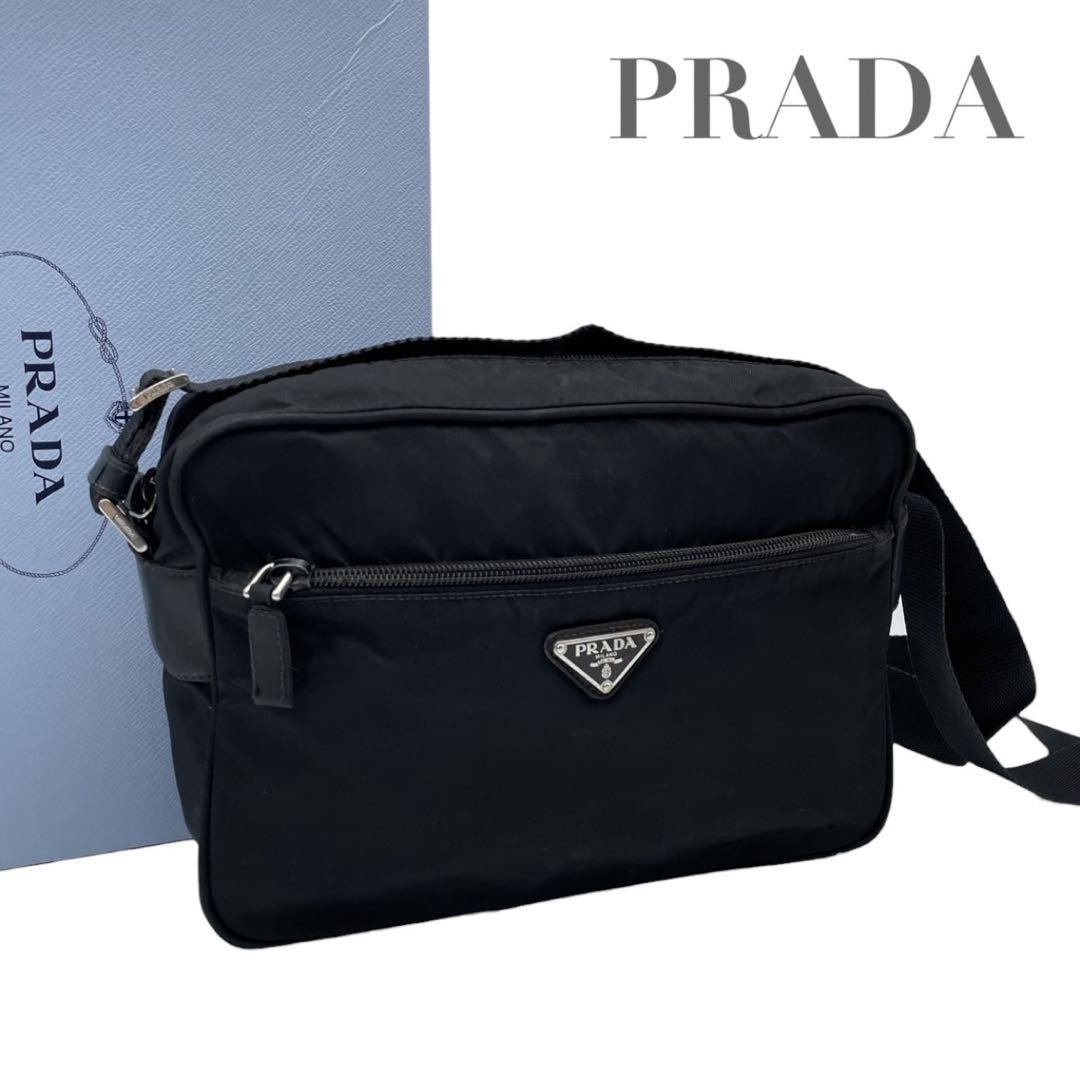 極美品】プラダ ナイロン 三角ロゴ ショルダーバッグ カメラバッグ