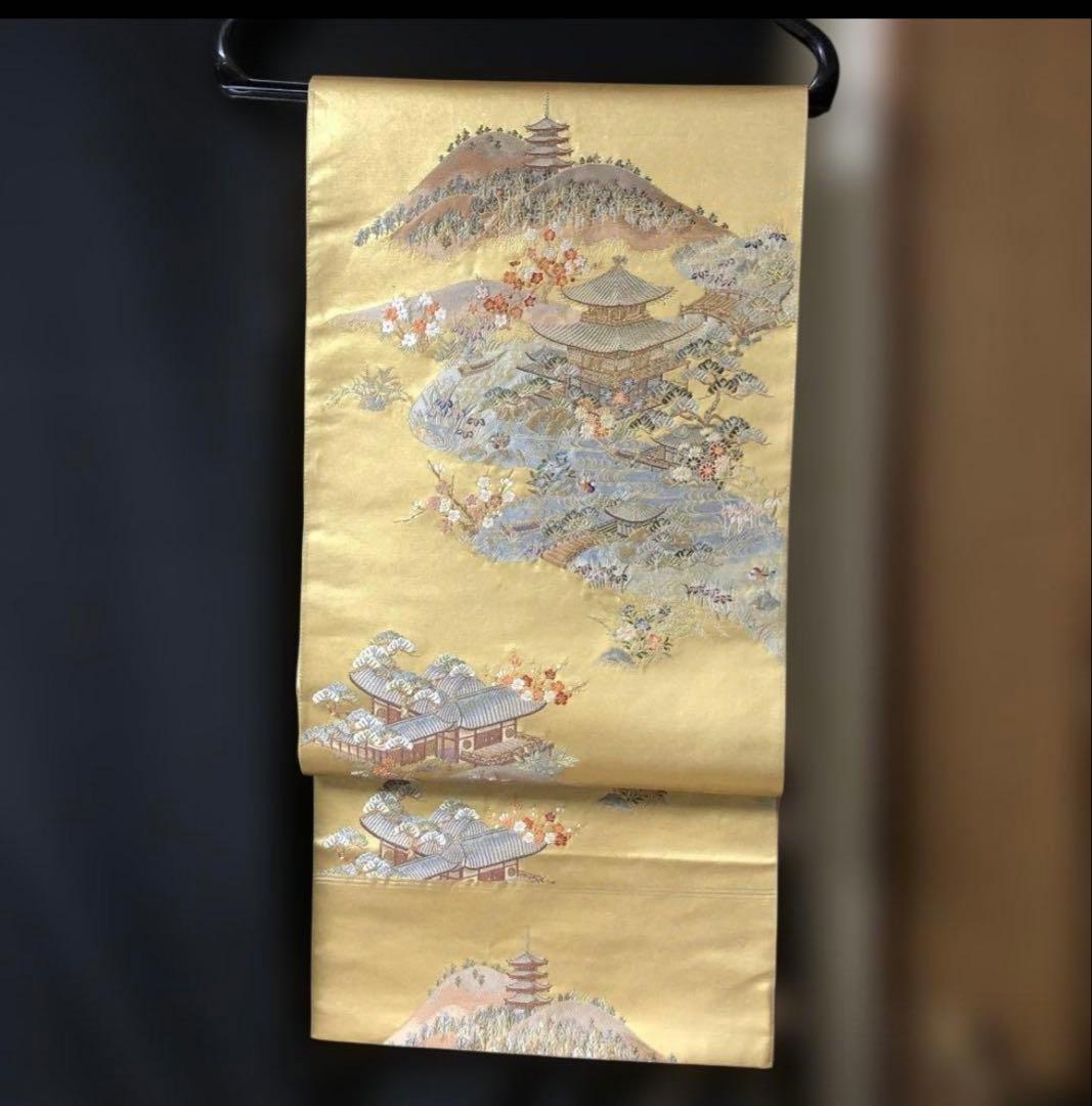 友禅黒留袖 鳳凰堂？作家物 袋帯、帯揚げ帯締め、長襦袢の5点セット