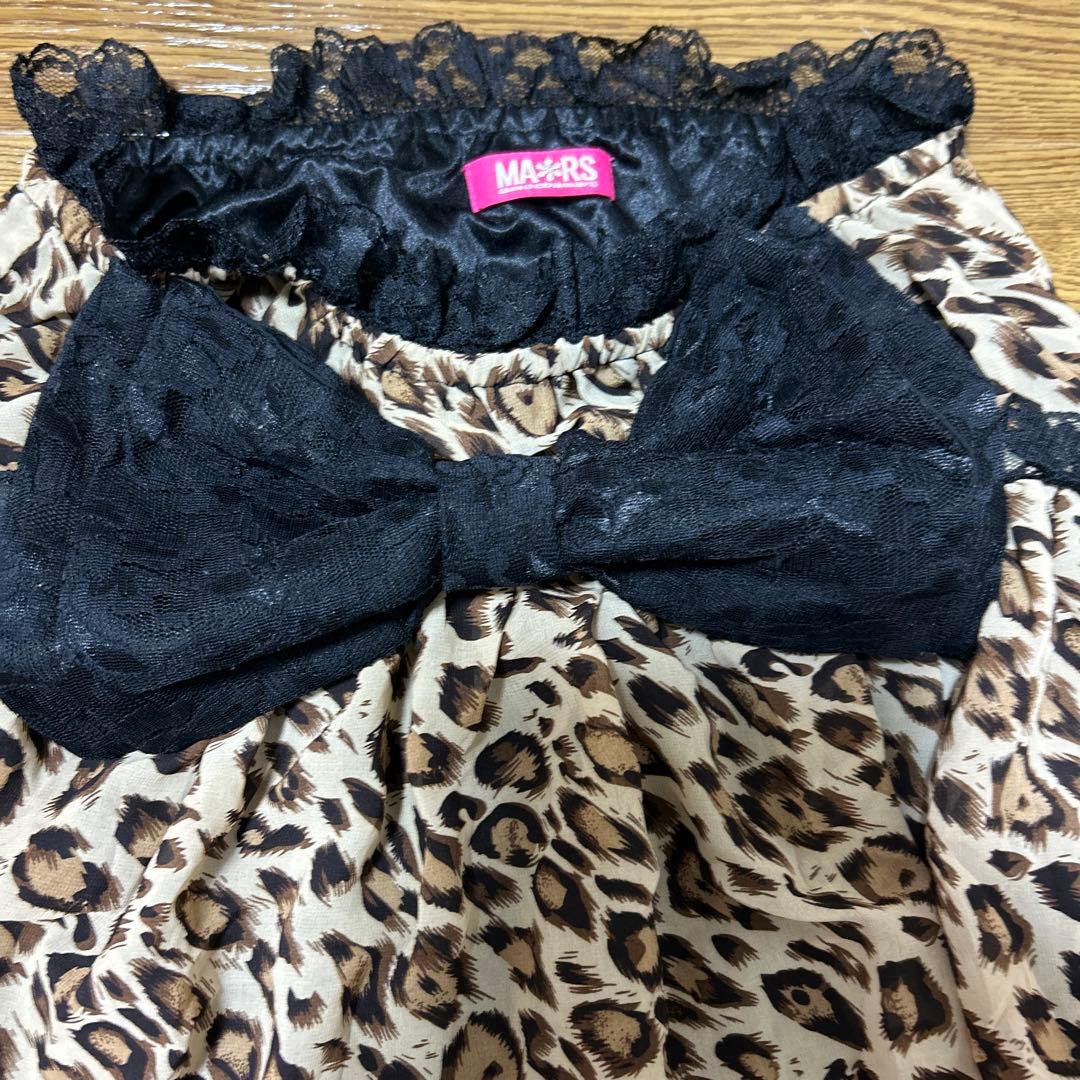 ⭐︎激レアMA＊RS ヒョウ柄でかリボンワンピース⭐︎希少激かわ