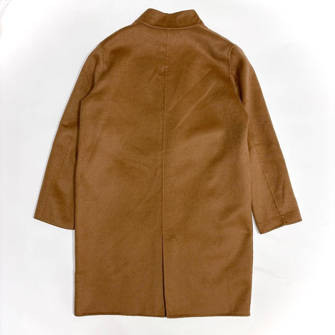 美品 23区 ウールアンゴラロングコート キャメル 上品 38 秋冬オン