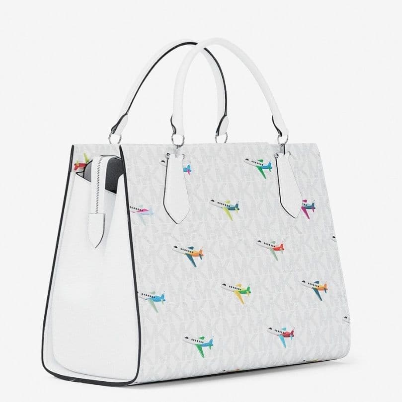 限定柄】新品未使用 MICHAEL KORS マイケルコース 飛行機柄バッグ