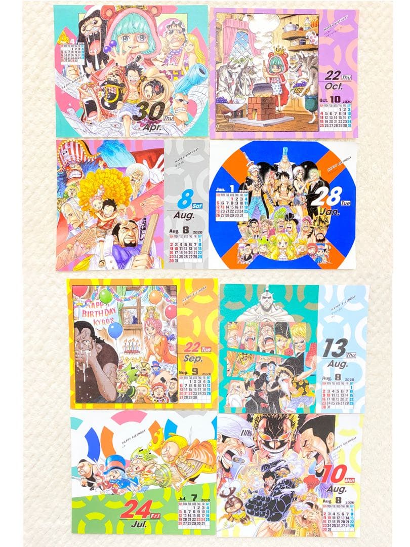 ロー ドフラミンゴ ルフィ 日めくり コミック カレンダー 2020