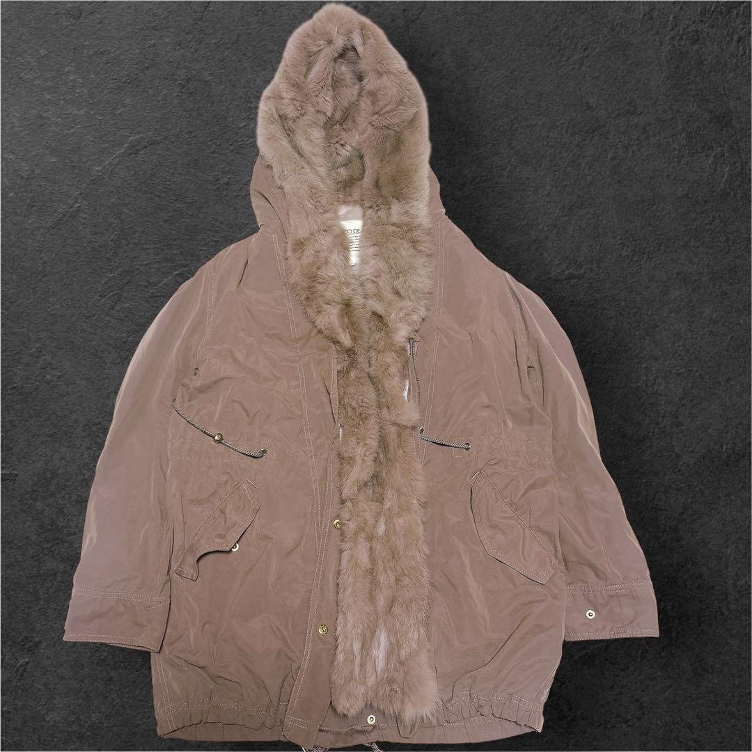 00's 森ガール フェアリーグランジ ラビットファーモッズコート 平成