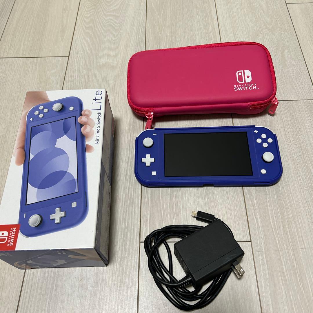 Nintendo Switch Lite 青色 本体 充電器 ケース付き Nintendo Switch Lite 青 + ケース + 充電器 - メルカリ
