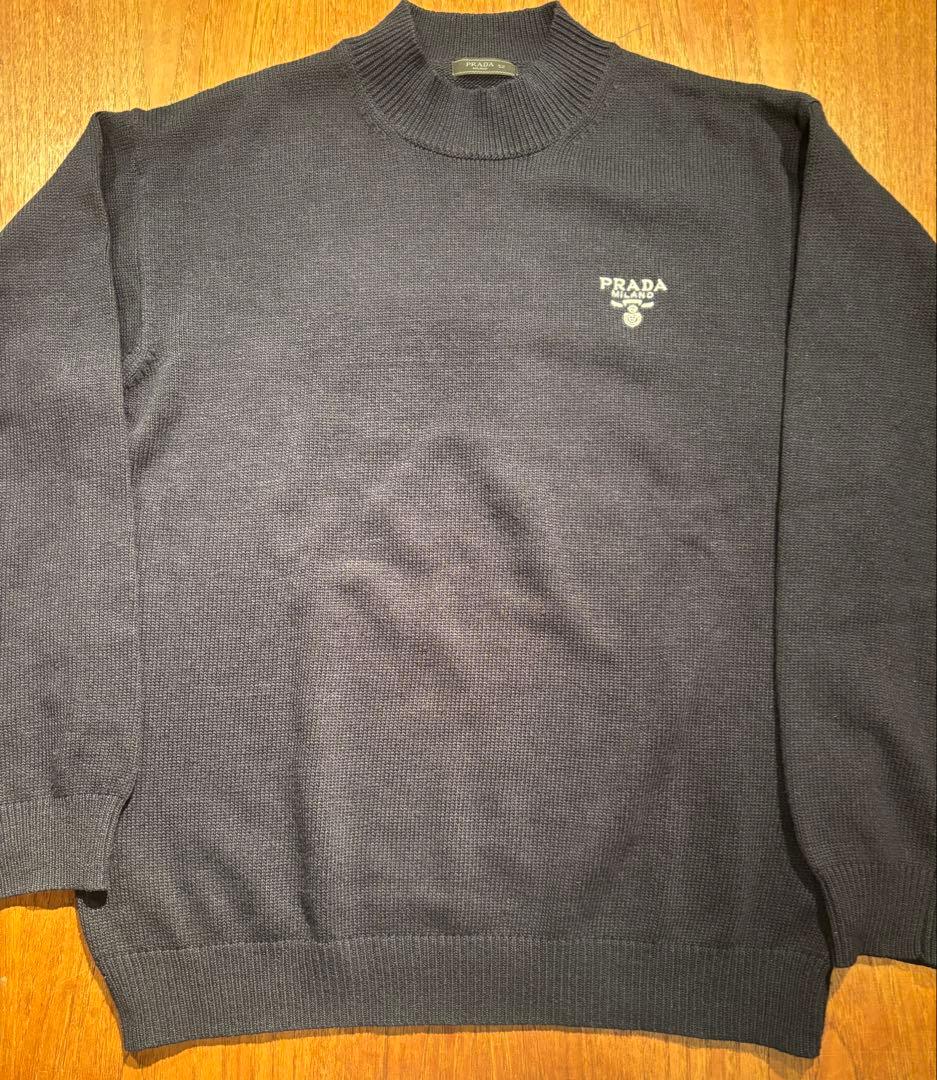 【最安値】【早い者勝ち】PRADA プラダ ニット ロゴ セーター PRADA（プラダ） ロゴ セーター ブランドオフ コットン ニット 中古