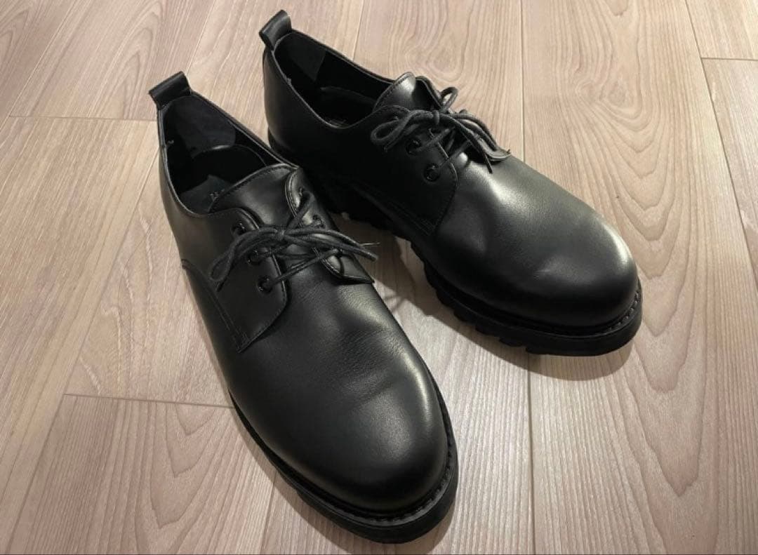 HARE ブラック レザー シャークソールシューズ - メルカリ