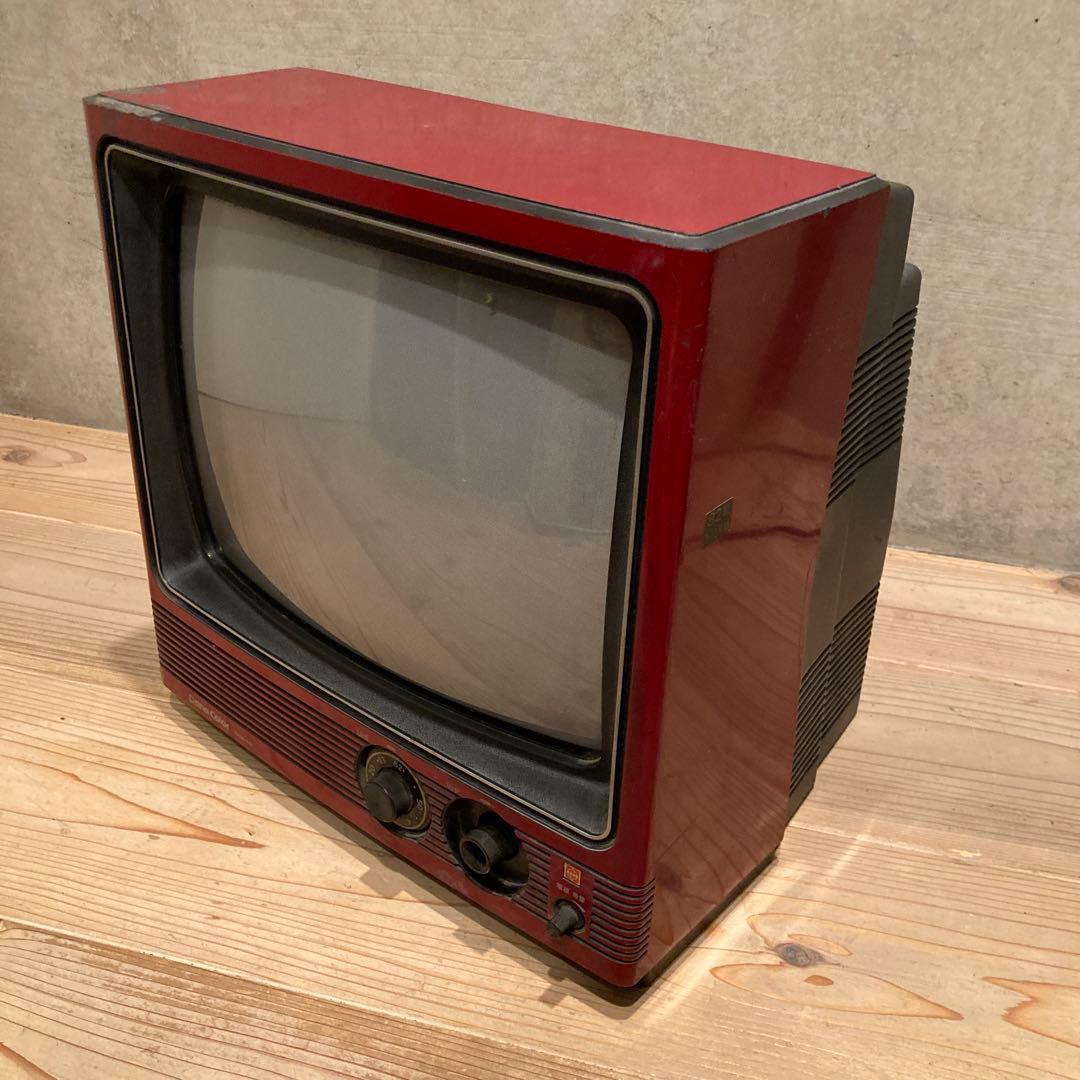 昭和レトロ 赤テレビ 4台 ビクター シャープ ナショナル ソニー