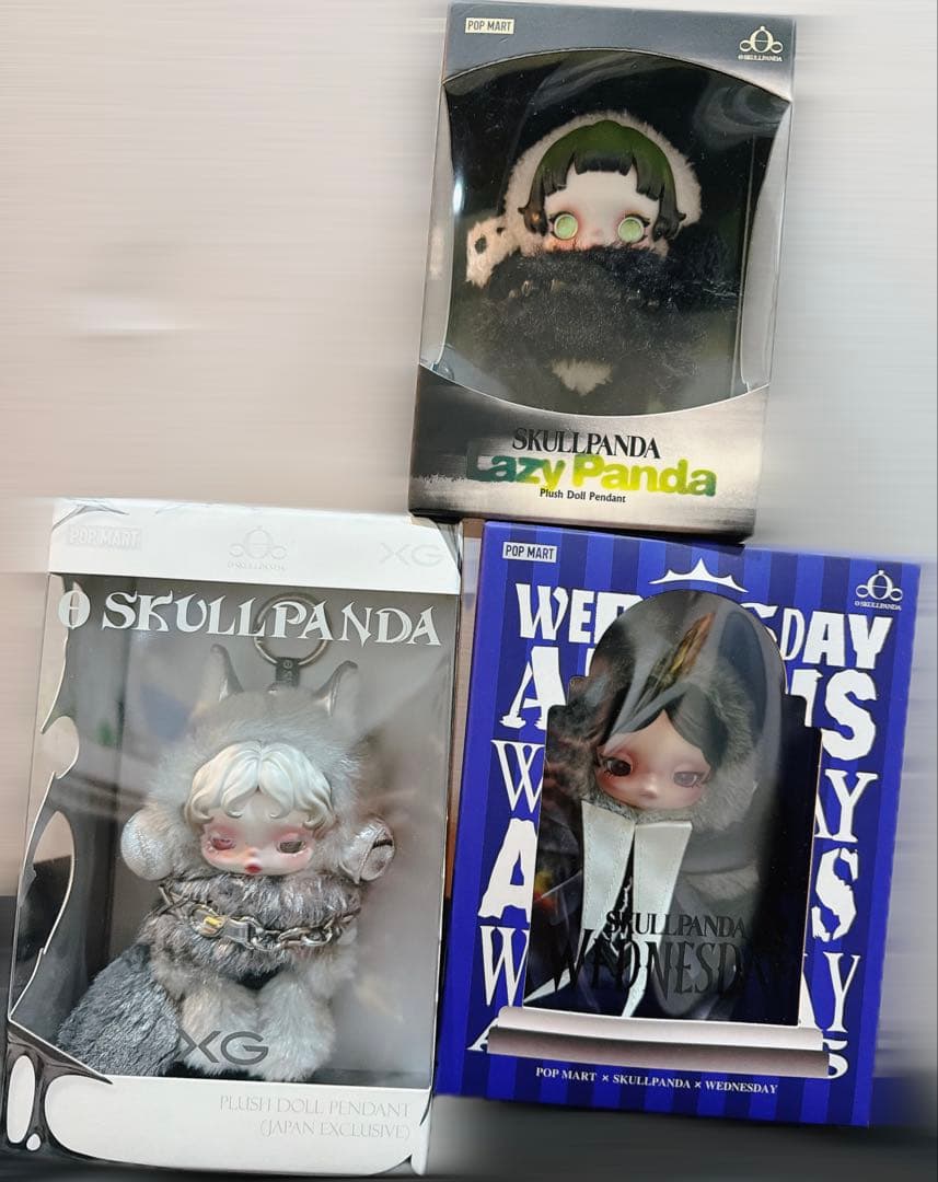 SKULLPANDA 3体セット XG LazyPanda WEDNESDAY - メルカリ