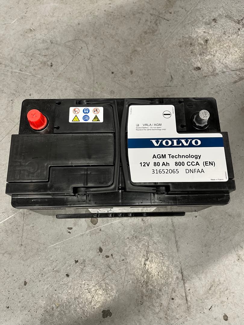 VOLVO 純正バッテリー 12V 80Ah 800CCA AGM 80 Volvo 12V 80Ah 800CCA OEM battery
