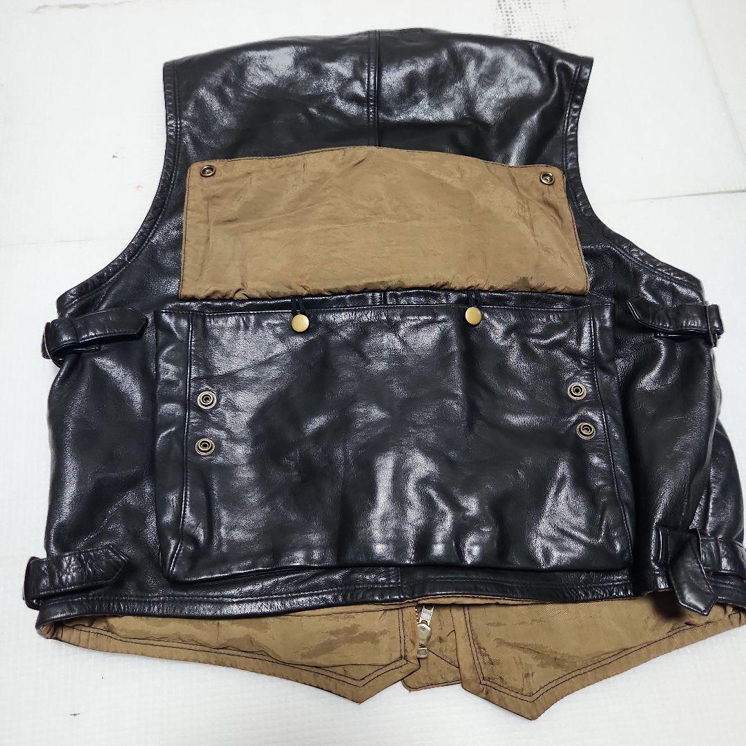 当時物 HAROLD'S GEAR レザーベスト V-1B22 ハロルズギア - メルカリ