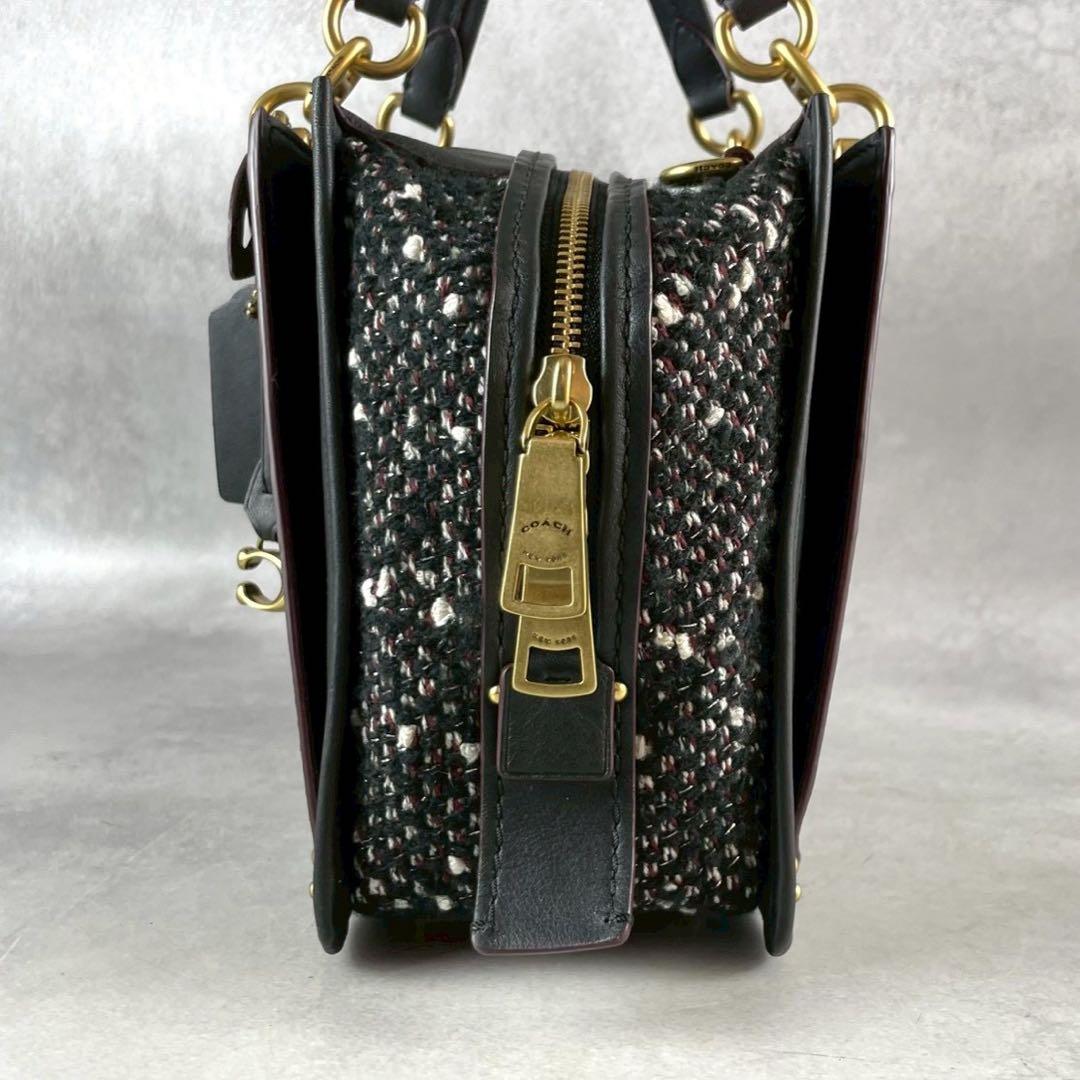 美品✨コーチ ドリーマー ハンドバッグ 2way 斜めかけ ツイード レザー