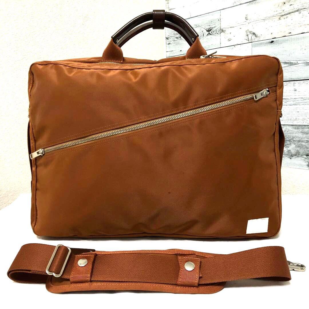 超美品✨人気 ポーター リフト ビジネスバッグ3way 2層 A4可 ブラウン ポーター PORTER ポーター リフト 3WAYブリーフケース 822ー07561 吉田