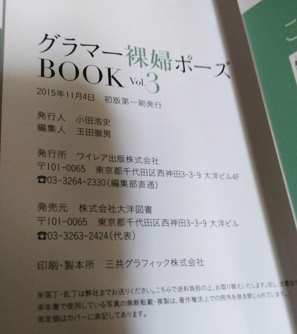 ◎グラマー裸婦ポーズBOOK Vol.②③　ワイレア出版