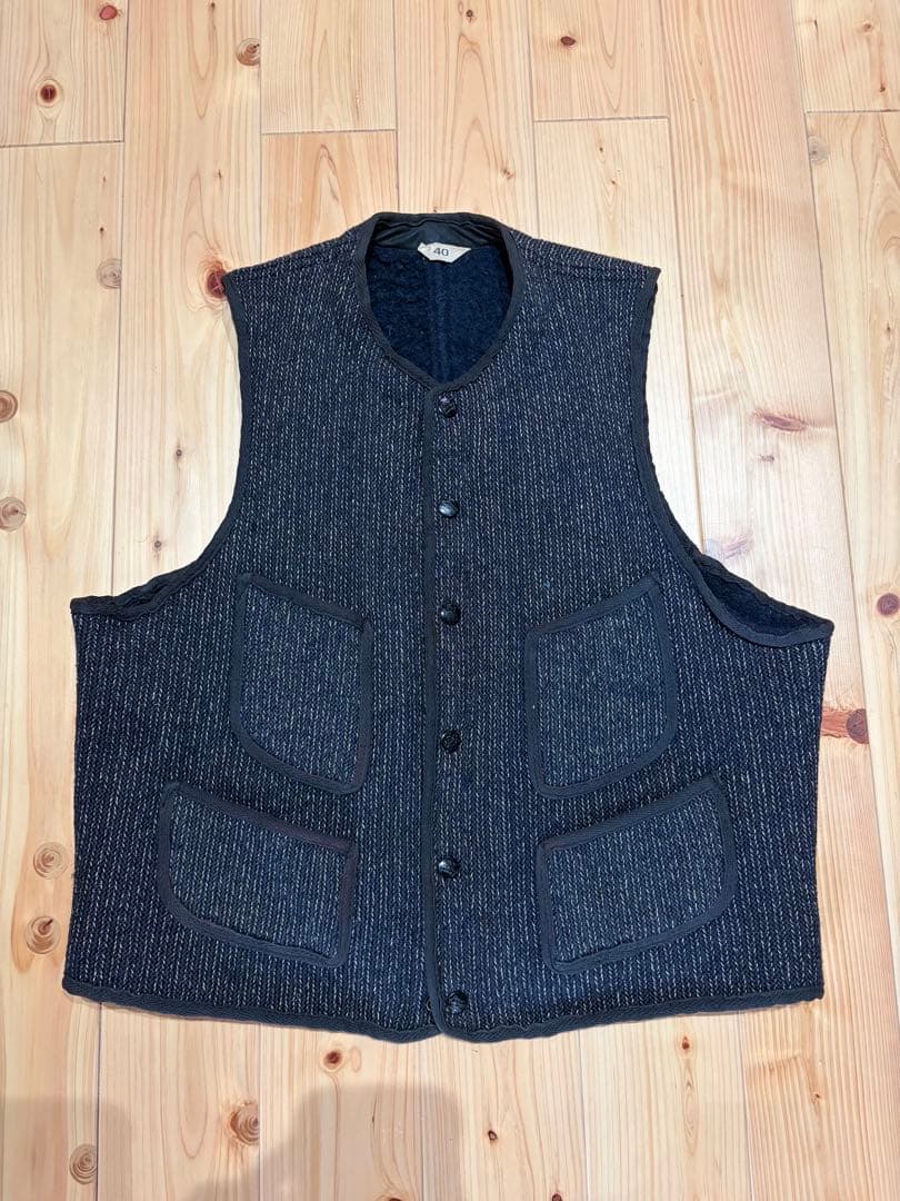 ブラウンズビーチベスト　40 L ブラウンズビーチ　ジャケット 40年代 40s ブラウンズビーチジャケット ゴマ塩 グレー │ヴィテージ