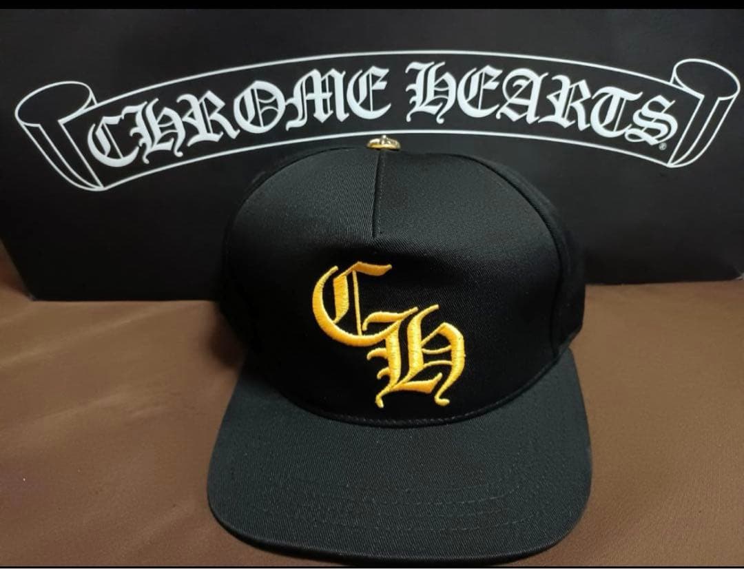 激レア CHROME HEARTS クロムハーツ キャップ ブラック&ゴールド
