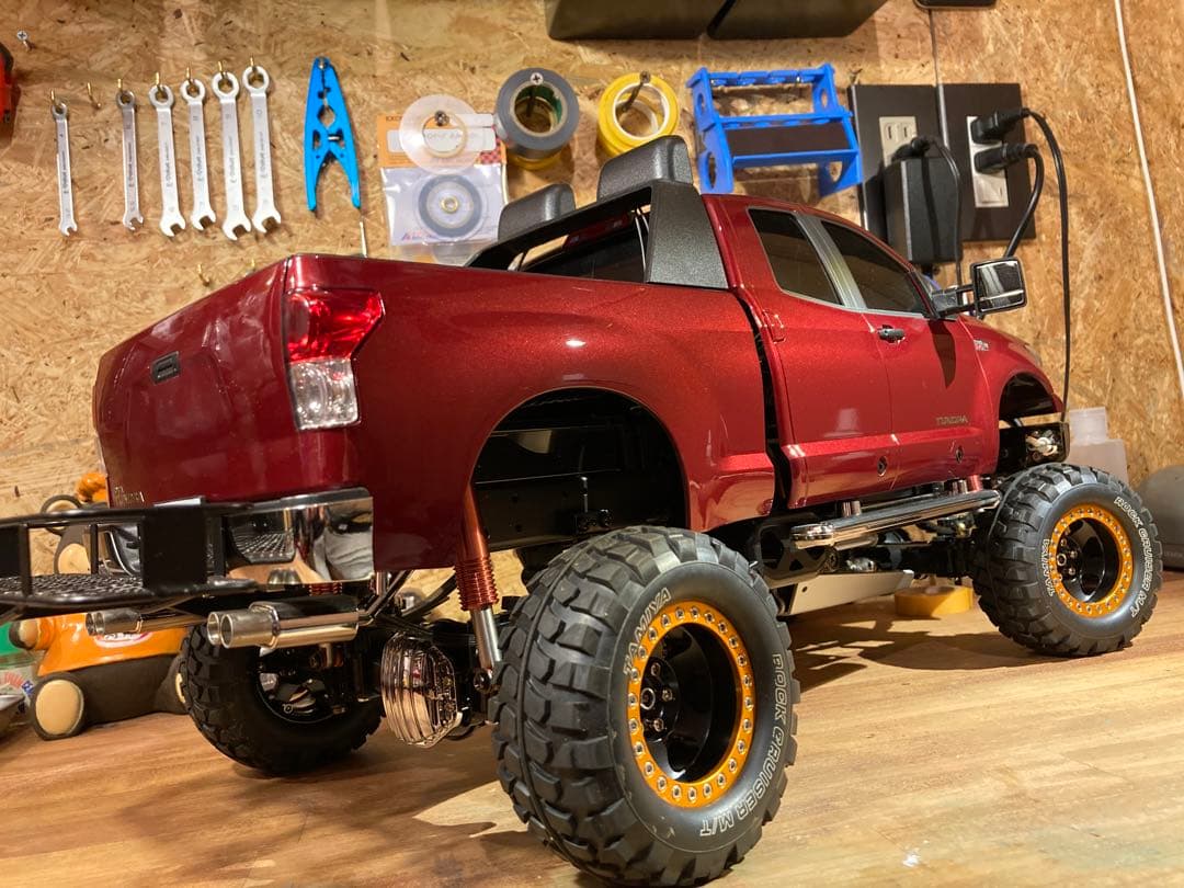 タミヤタンドラカスタム 実車北米トヨタカラー3Q3ウレタン塗装INJORA