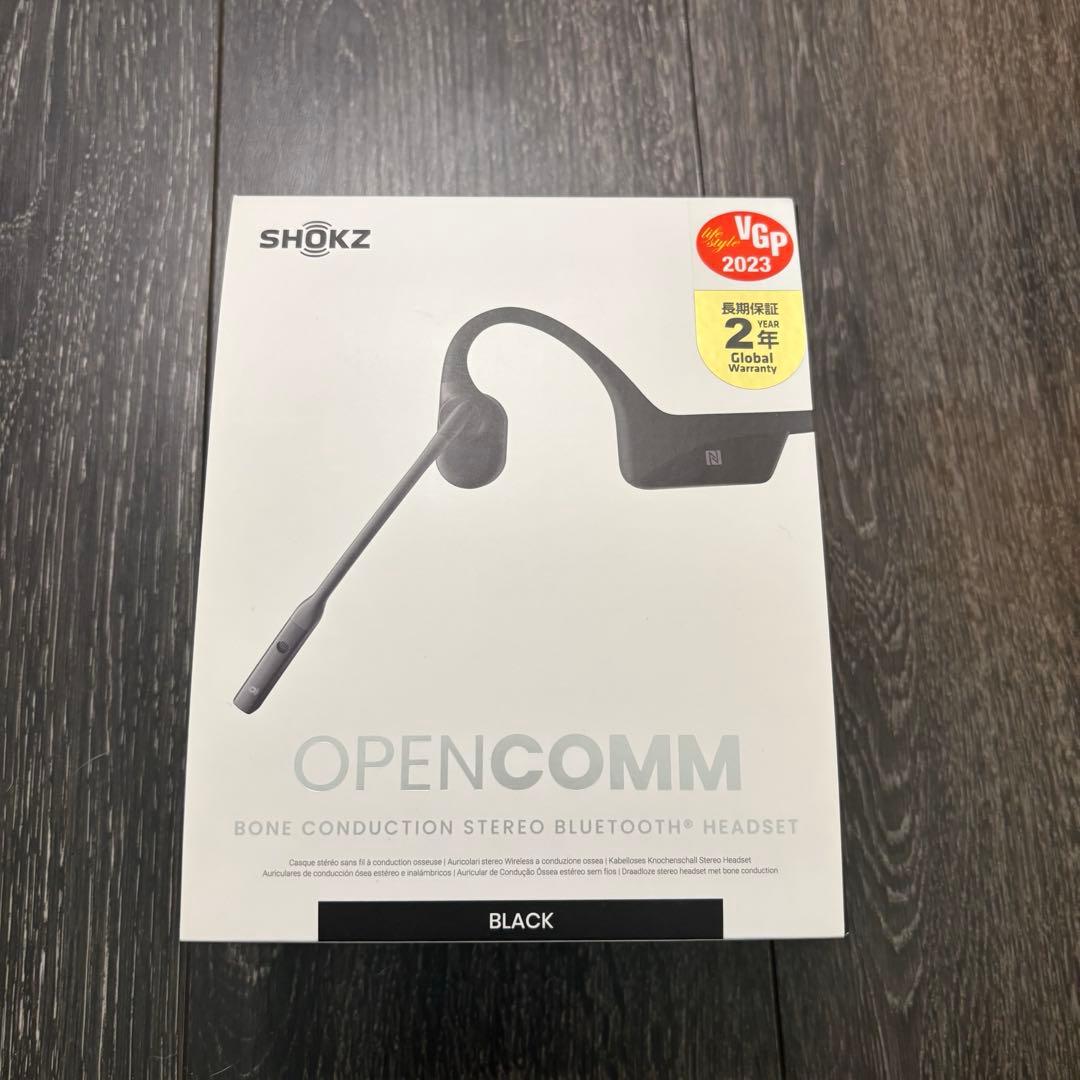 SHOKZ OPENCOMM ブラック 骨伝導ヘッドセット OpenComm2 UC ビジネスモデル 骨伝導ヘッドセット - Shokz(ショックス