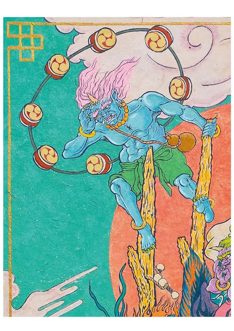 龍の絵 風神 雷神 開運画 原画 スピリチュアルアート SEISUI