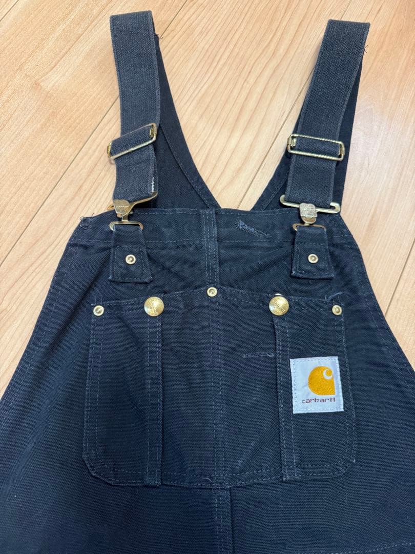 Carharttオーバーオール ダブルニー ダック地 裏地なし メキシコ製