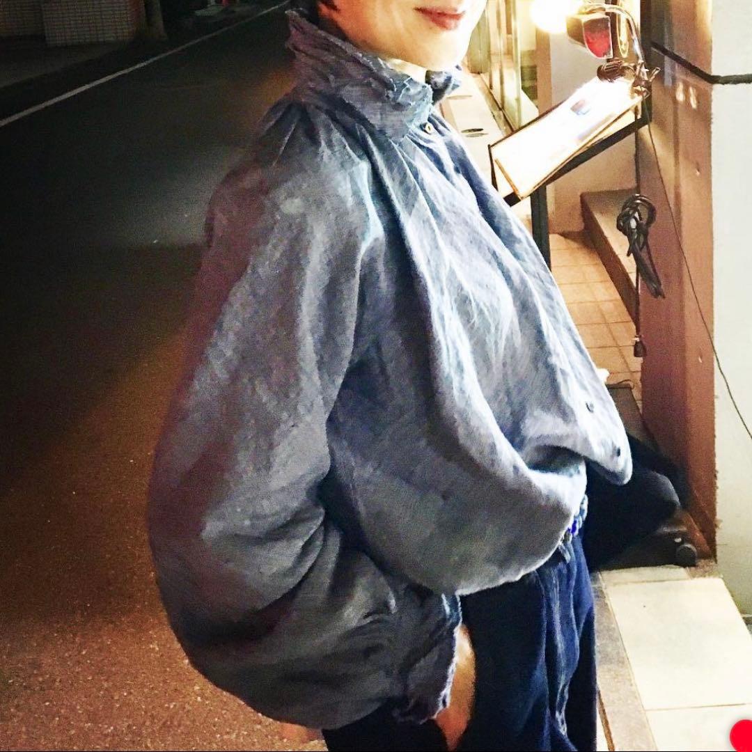 美品】yunahica インディゴリネン フリルブラウス サイズ2 - メルカリ