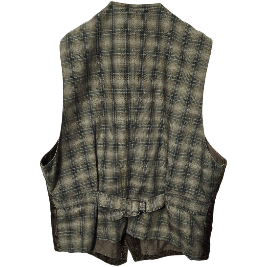 RRL コーデュロイ ワークベスト ブラウン L ヴィンテージ - メルカリ