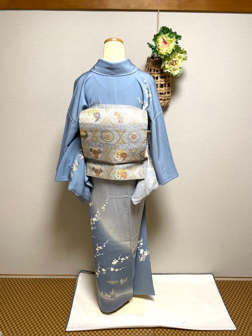 ♦️4点フルセット （二重太鼓の作り帯＋友禅訪問着 フォーマル用