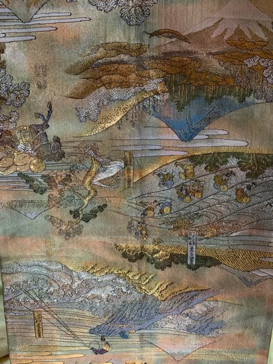 純金箔 プラチナ箔 帯 葛飾北斎 富嶽三十景 元値68万円の品 L108113440