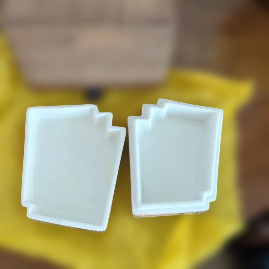 骨董 香合 百人一首 小倉 茶道具 陶器 木箱 小物入れ