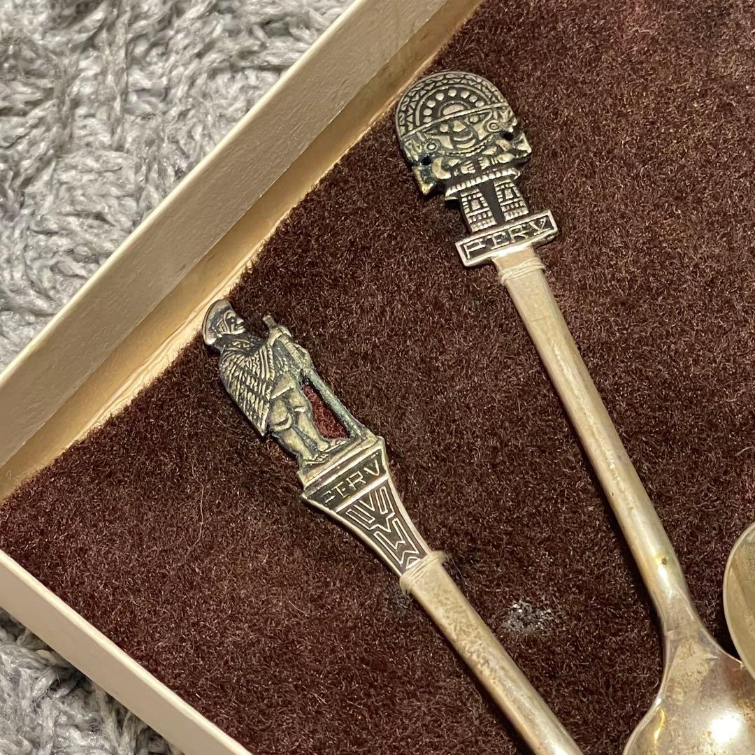 ペルーの銀製スプーン 5本セット アンティーク - メルカリ