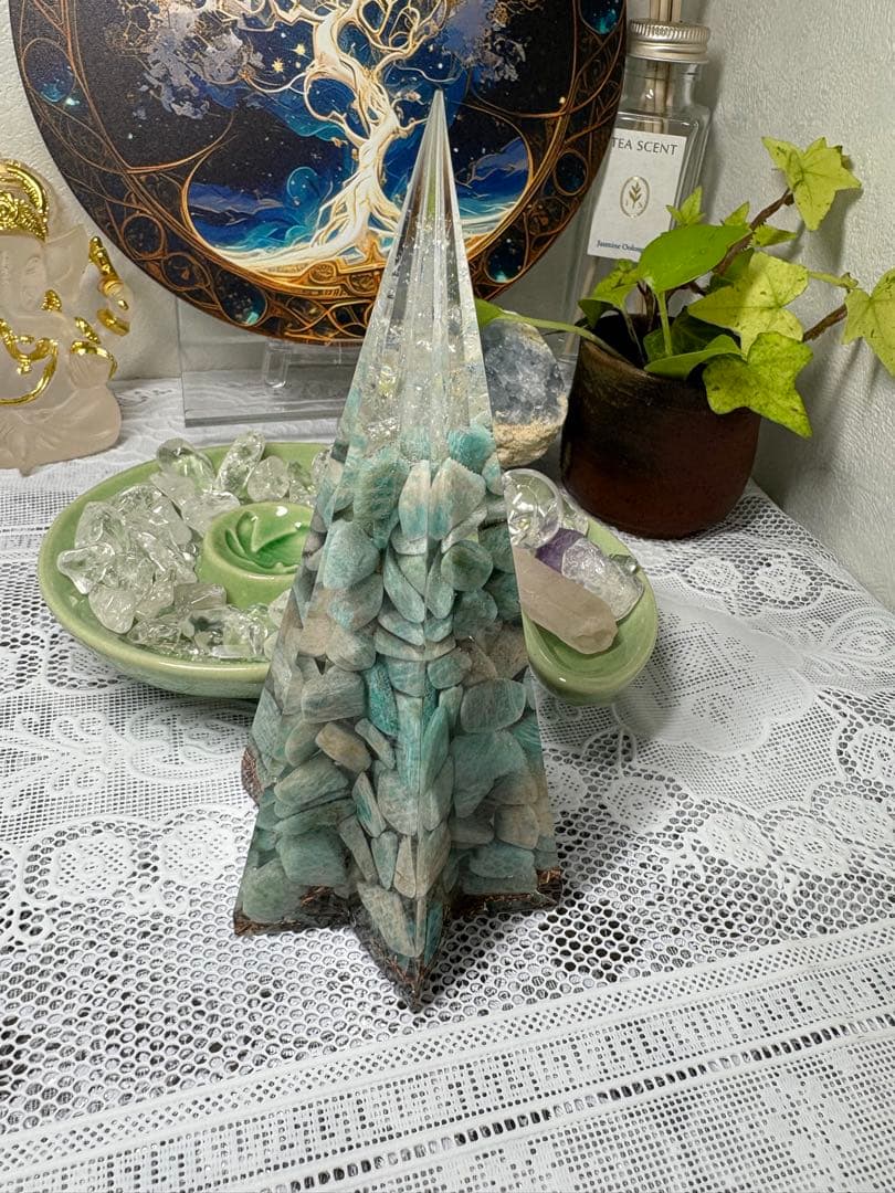 オルゴナイト 六角錐 ロシアンアマゾナイト - その他ブランド 品 通販