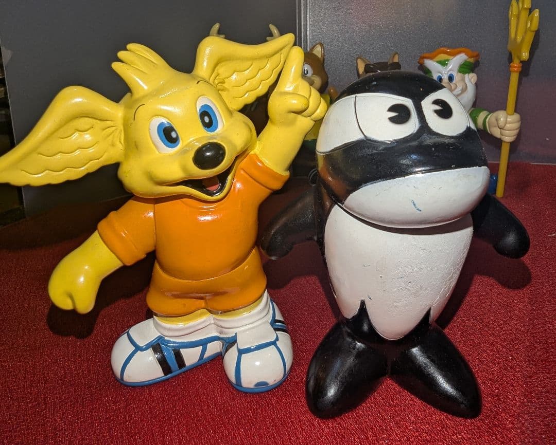 ジャンク Jリーグ マスコット 人形 ソフビ貯金箱 フィギュア 14体