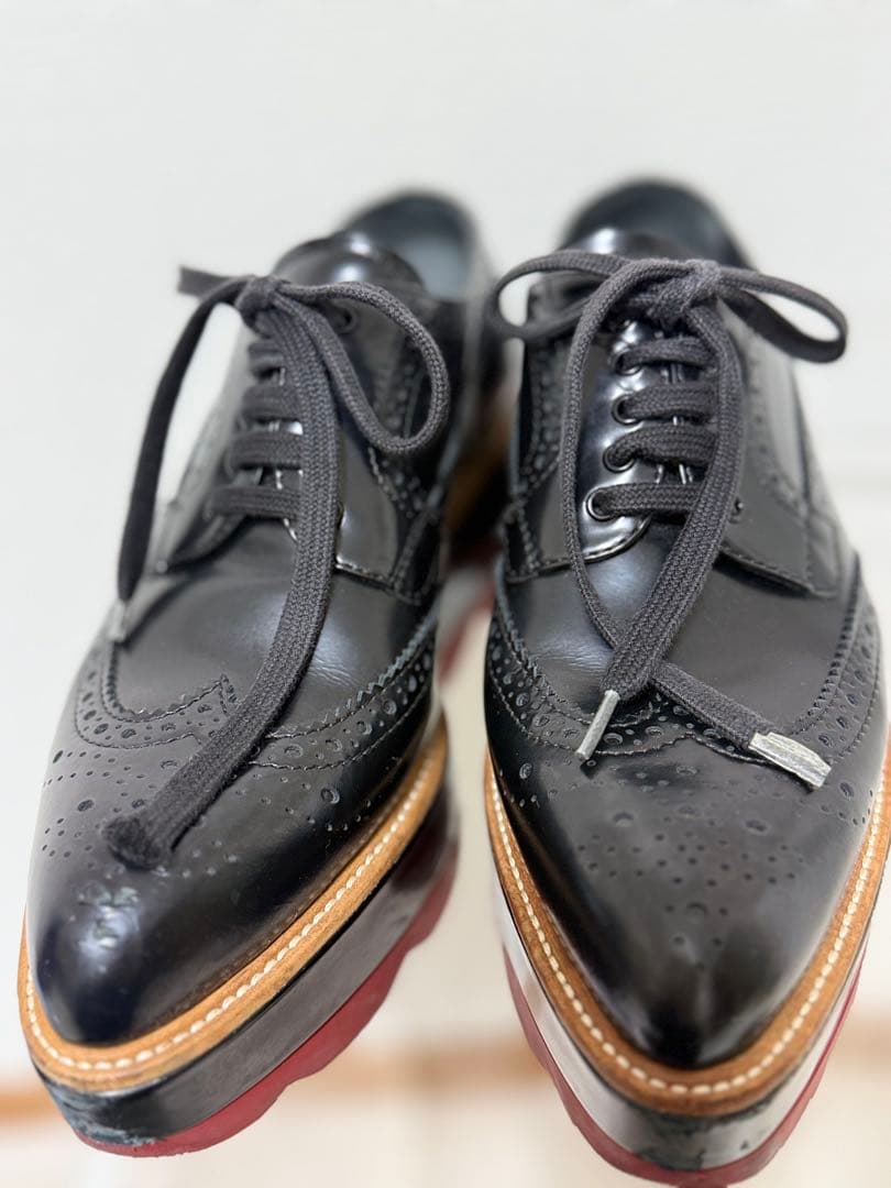 PRADA 厚底 ブラックオックスフォードシューズ 37.5⭐︎箱無し