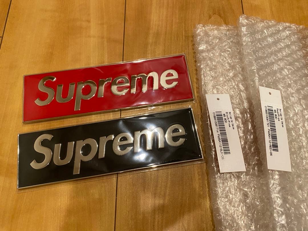 supreme box logo car emblem 2color set