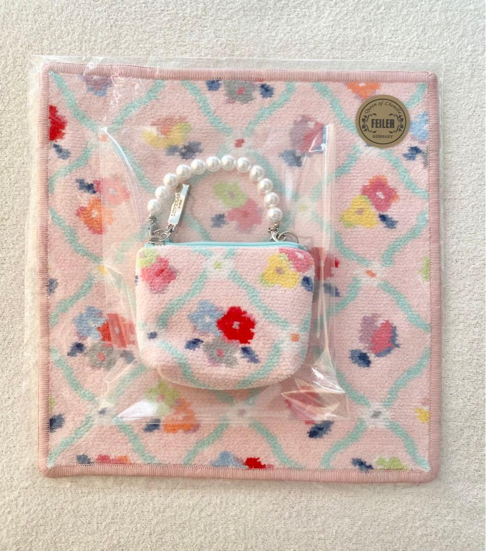 新品　フェイラー ラブラリープティフラワー　ハンカチ　チャームポーチ　セット 2h74241231807000.jpg