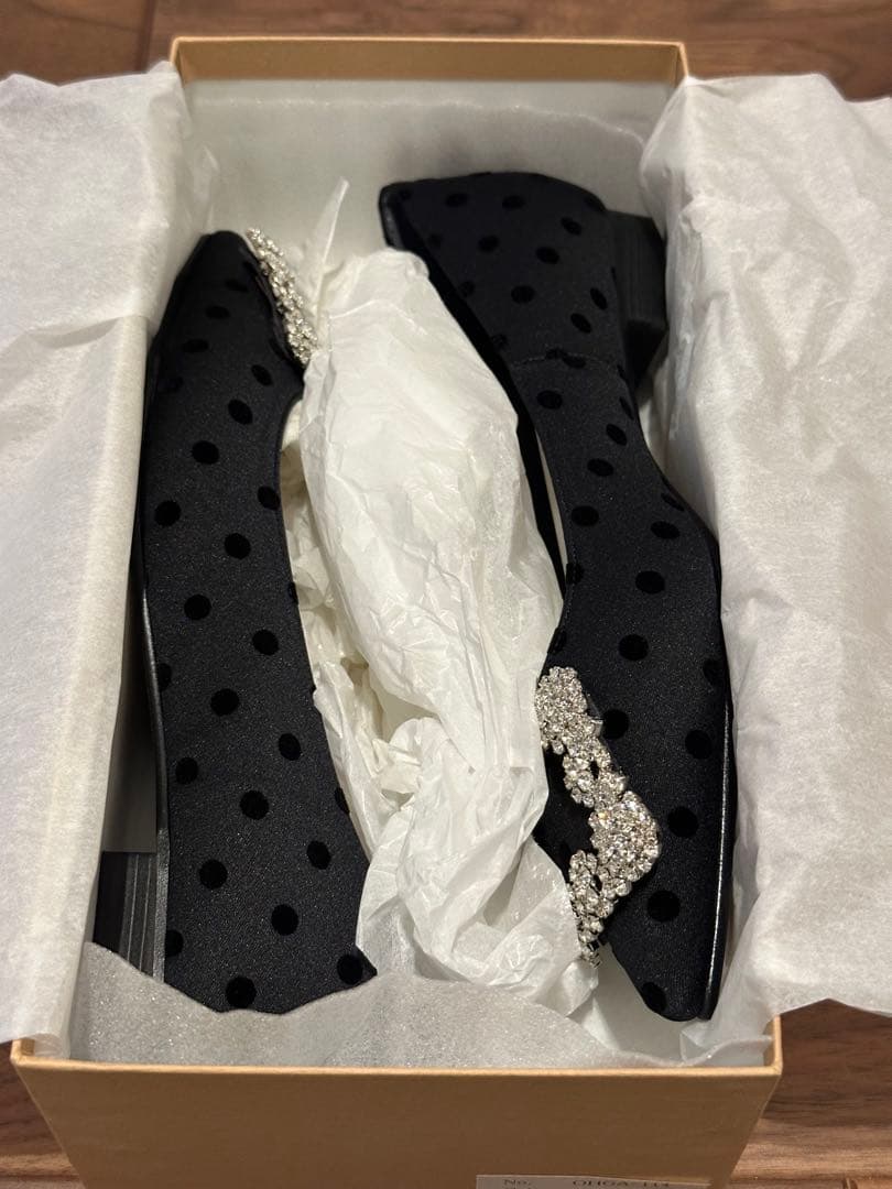 OHGA ドットビジューパンプス　22.5cm