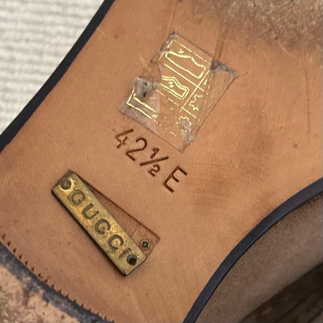 GUCCI グッチ ローファー スエード レザー ホースビット 27.5cm