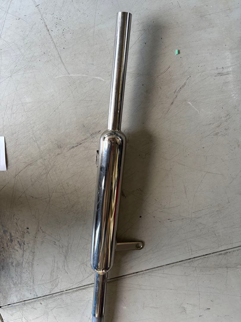 リトルカブ ステンレス製 キャプトンマフラーエキパイ鉄製クロムメッキ