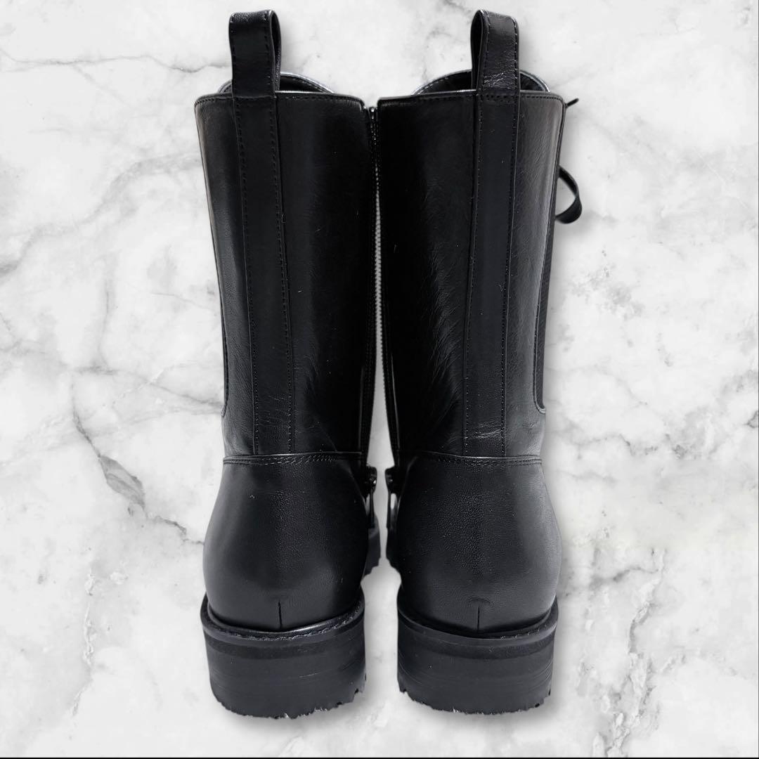 極美品✨DIANA ダイアナ レースアップ ブーツ 23.5cm レザー 黒