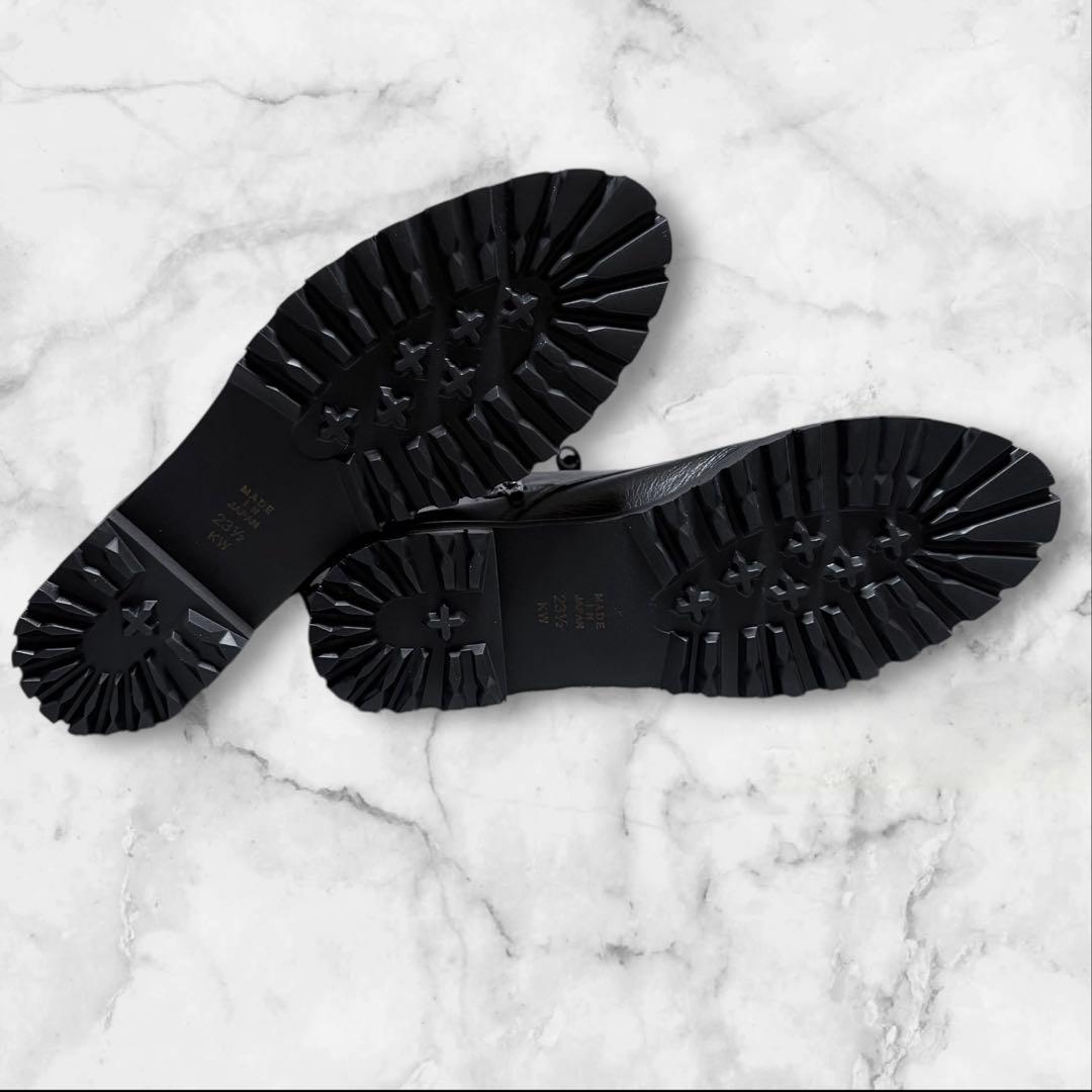 極美品✨DIANA ダイアナ レースアップ ブーツ 23.5cm レザー 黒