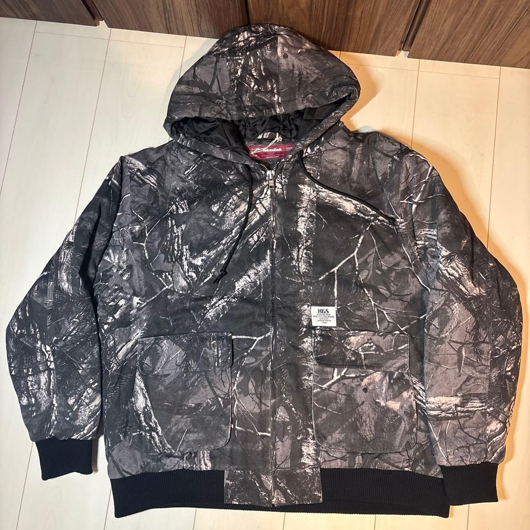 hide and seek Camo 迷彩 Jacket ジャケット HIDE AND SEEK - 【ラスト1点】Camo Zip Hooded Jacket (BEIGE CAMO