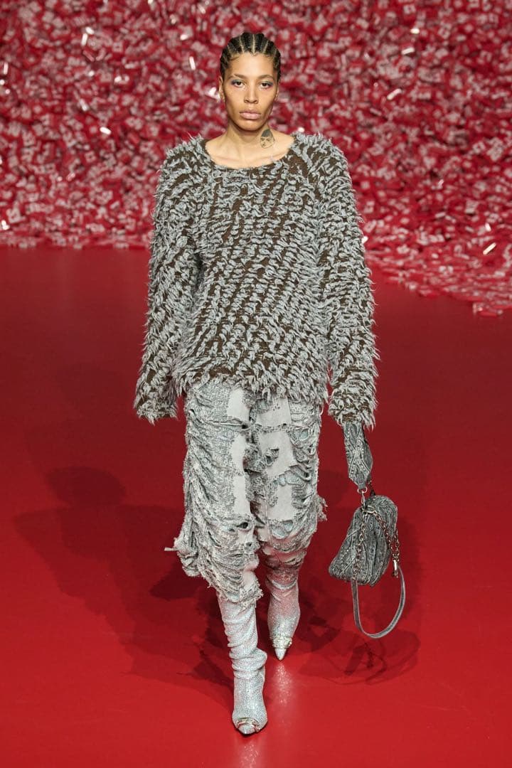 DIESEL 23FW show Peace モヘアニット